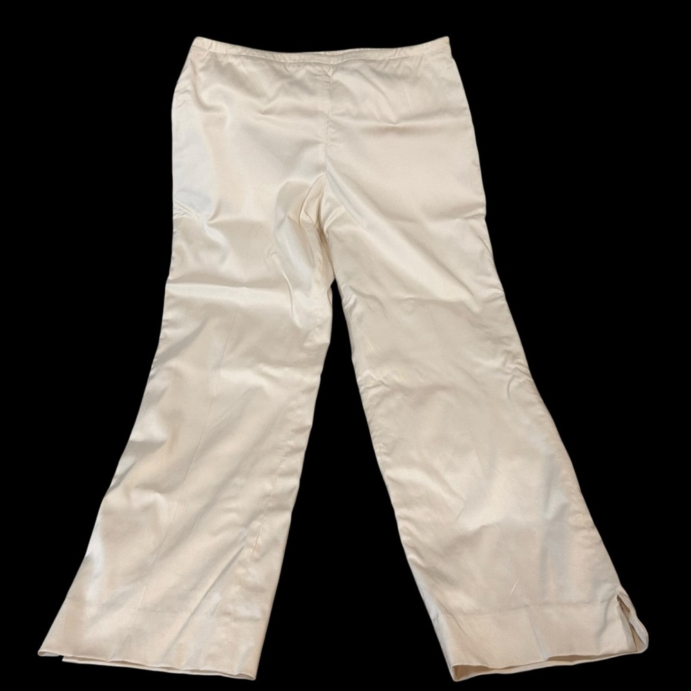 St.John Collection Ivory Pants Women’s 12 NEW Retro Silk Lined High Rise office - Picture 2 of 14